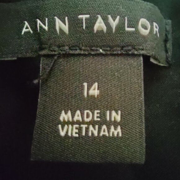 ANN TAYLOR BOLD YELLOW GREEN WATERCOLOR FLORAL PRINT ON BLACK MAXI DRESS SIZE 14 - Picture 10 of 12